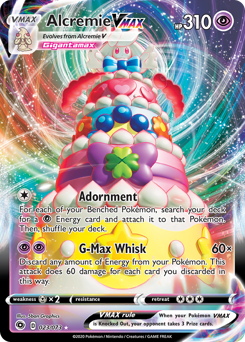Alcremie VMAX z edície Champion's Path, karta č.23