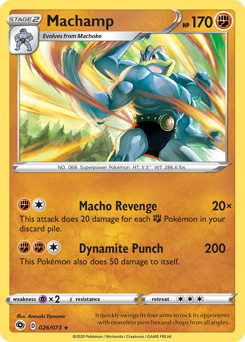 Machamp z edície Champion's Path, karta č.26