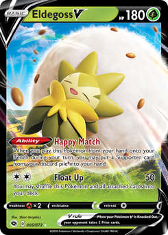 Eldegoss V z edície Champion's Path, karta č.5