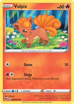 Vulpix z edície Champion's Path, karta č.6
