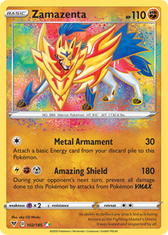 Zamazenta z edície Vivid Voltage, karta č.102