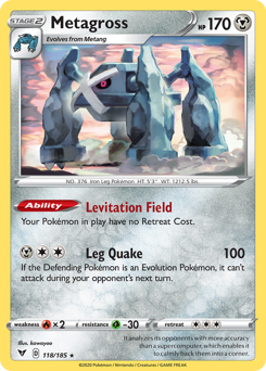 Metagross z edície Vivid Voltage, karta č.118