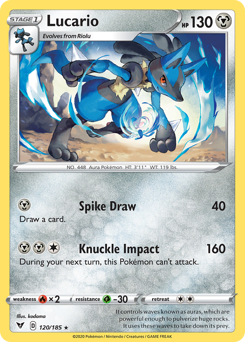 Lucario z edície Vivid Voltage, karta č.120