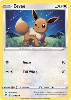 Eevee z edície Vivid Voltage, karta č.130