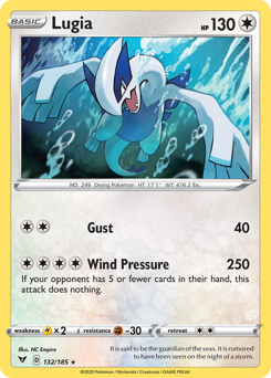 Lugia z edície Vivid Voltage, karta č.132