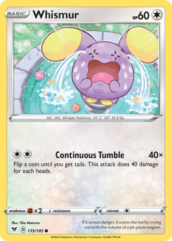 Whismur z edície Vivid Voltage, karta č.135