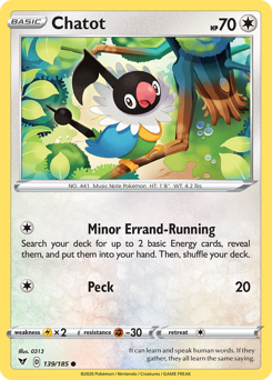 Chatot z edície Vivid Voltage, karta č.139