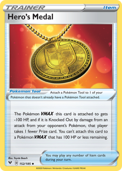 Hero's Medal z edície Vivid Voltage, karta č.152