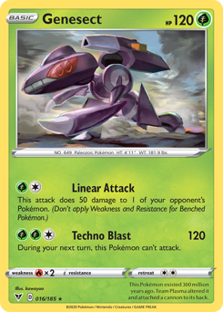 Genesect z edície Vivid Voltage, karta č.16