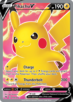 Pikachu V z edície Vivid Voltage, karta č.170