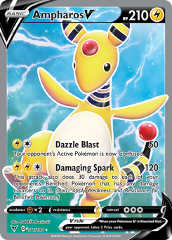 Ampharos V z edície Vivid Voltage, karta č.171