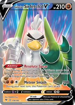 Galarian Sirfetch'd V z edície Vivid Voltage, karta č.174