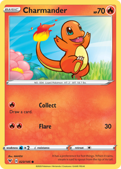Charmander z edície Vivid Voltage, karta č.23