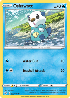 Oshawott z edície Vivid Voltage, karta č.33