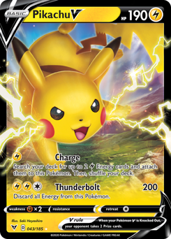 Pikachu V z edície Vivid Voltage, karta č.43