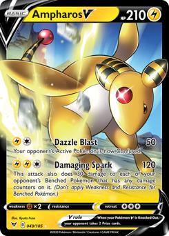 Ampharos V z edície Vivid Voltage, karta č.49
