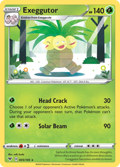 Exeggutor z edície Vivid Voltage, karta č.5