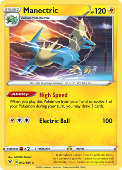 Manectric z edície Vivid Voltage, karta č.52