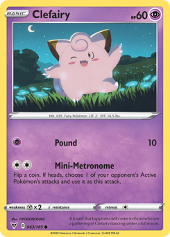 Clefairy z edície Vivid Voltage, karta č.63
