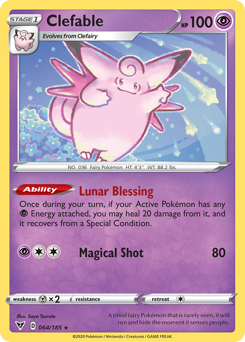 Clefable z edície Vivid Voltage, karta č.64