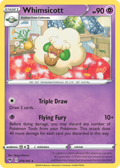 Whimsicott z edície Vivid Voltage, karta č.76