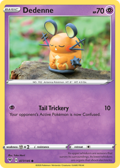 Dedenne z edície Vivid Voltage, karta č.77