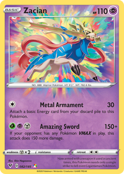 Zacian z edície Vivid Voltage, karta č.82