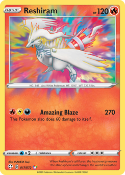 Reshiram z edície Shining Fates, karta č.17