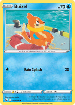 Buizel z edície Shining Fates, karta č.22