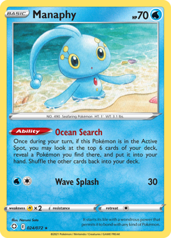 Manaphy z edície Shining Fates, karta č.24
