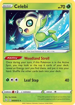 Celebi z edície Shining Fates, karta č.3