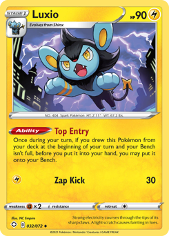 Luxio z edície Shining Fates, karta č.32