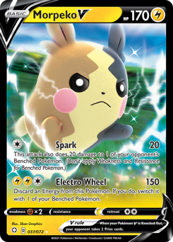 Morpeko V z edície Shining Fates, karta č.37