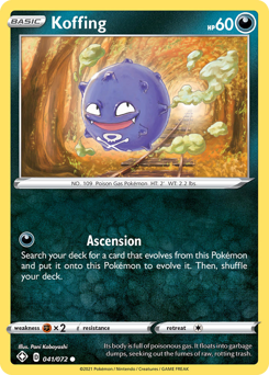 Koffing z edície Shining Fates, karta č.41