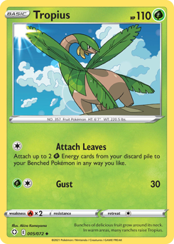 Tropius z edície Shining Fates, karta č.5