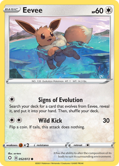 Eevee z edície Shining Fates, karta č.52