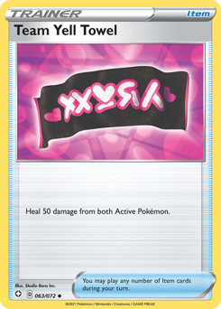 Team Yell Towel z edície Shining Fates, karta č.63