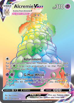 Alcremie VMAX z edície Shining Fates, karta č.73