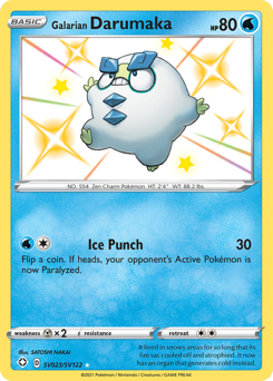 Galarian Darumaka z edície Shining Fates Shiny Vault, karta č.SV023