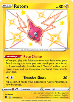 Rotom z edície Shining Fates Shiny Vault, karta č.SV038