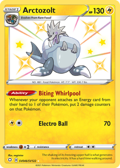 Arctozolt z edície Shining Fates Shiny Vault, karta č.SV046