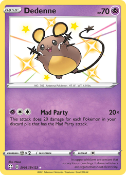 Dedenne z edície Shining Fates Shiny Vault, karta č.SV051