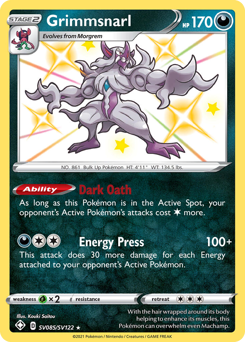 Grimmsnarl z edície Shining Fates Shiny Vault, karta č.SV085