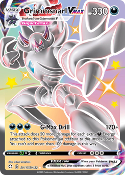 Grimmsnarl VMAX z edície Shining Fates Shiny Vault, karta č.SV117