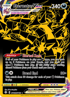 Eternatus VMAX z edície Shining Fates Shiny Vault, karta č.SV122
