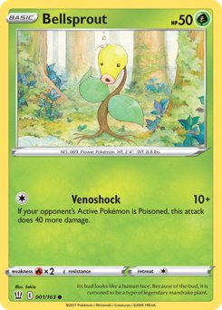 Bellsprout z edície Battle Styles, karta č.1