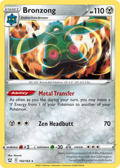 Bronzong z edície Battle Styles, karta č.102