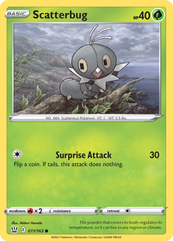 Scatterbug z edície Battle Styles, karta č.11