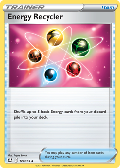 Energy Recycler z edície Battle Styles, karta č.124