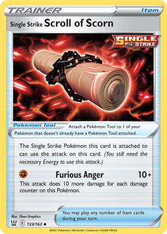 Single Strike Scroll of Scorn z edície Battle Styles, karta č.133